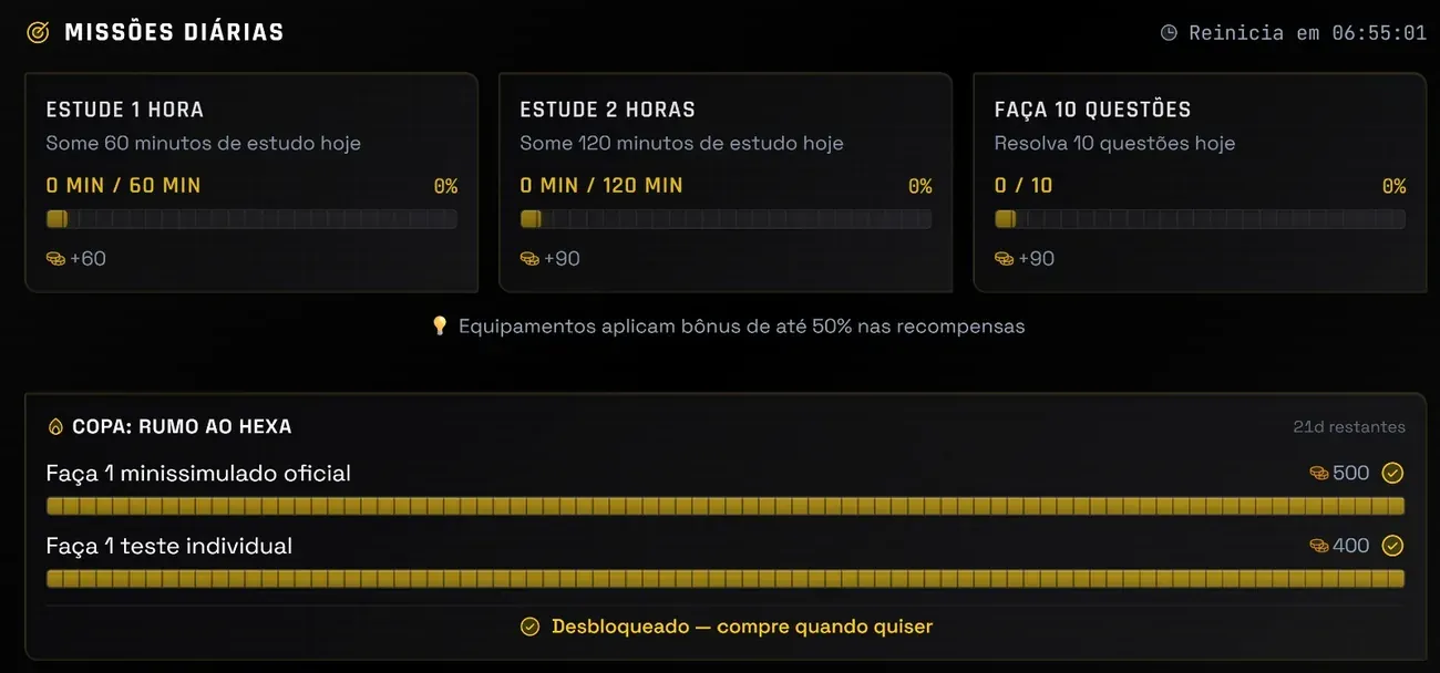 Missões diárias do Sistema 4P